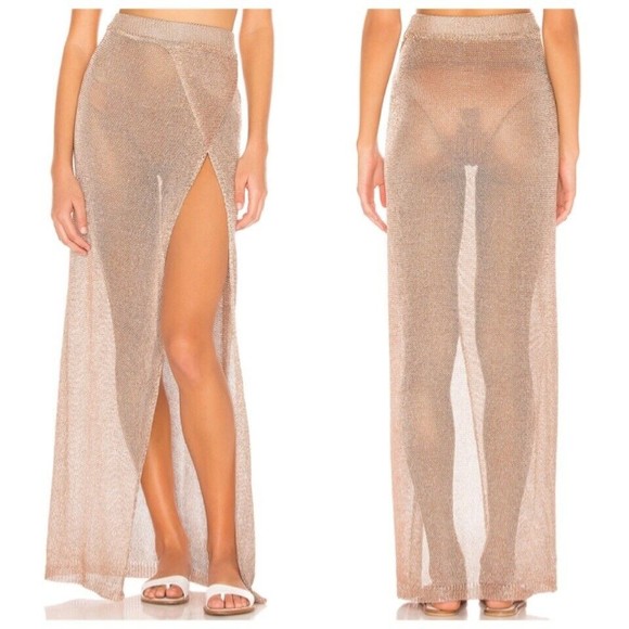superdown Dresses & Skirts - superdown Keva Wrap Maxi Skirt Bronze New